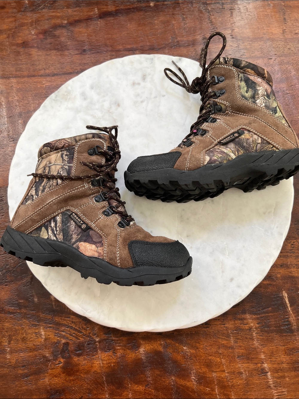 ROCKY Kids' Hunting Waterproof 800G Insulated Boots Suede/Nylon Mossy Oak 4.5M